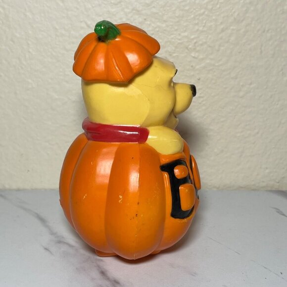 Winnie The Pooh Halloween Pumpkin Boo Figurine 5" Disney Collectible Mini Blow M - Picture 4 of 7